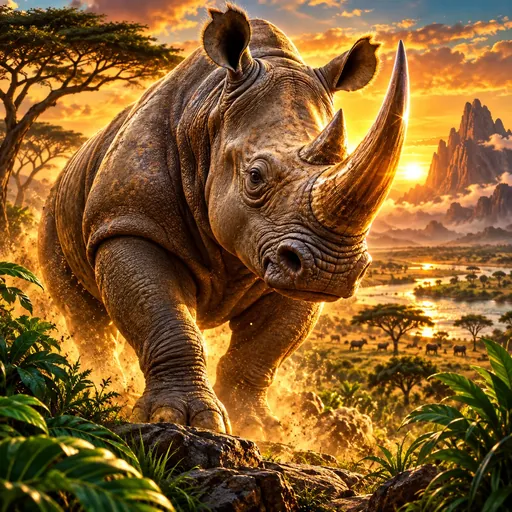 Great Rhino pokie artwork for Here2Win Casino
